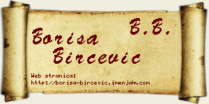 Boriša Birčević vizit kartica